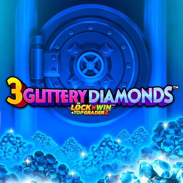 3 Glittery Diamonds slot logo by PearFiction Studios at Nordspin Casino3 Glittery Diamonds