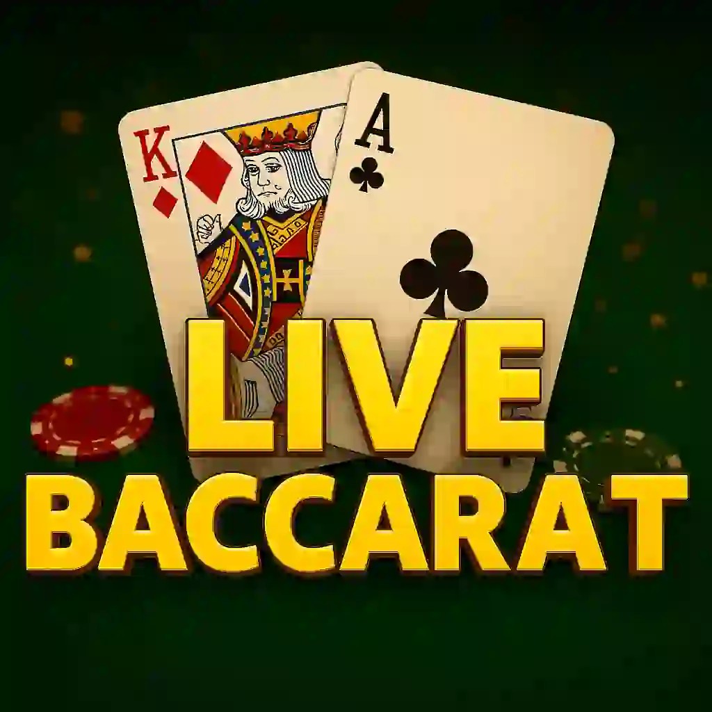 Live Baccarat slot logo by Evolution at Nordspin Casino