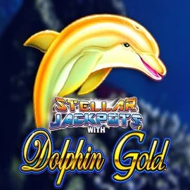 Dolphin Gold with Stellar Jackpots online game logo by Lightning Box Game on nordspin.eu